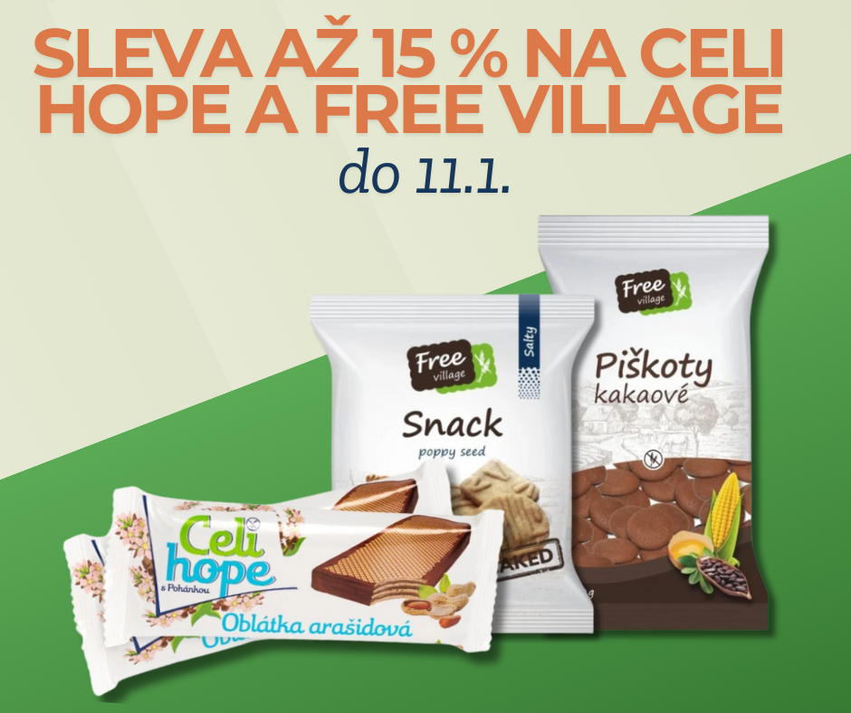 Sleva až 15 % na značky Celi Hope a Free Village